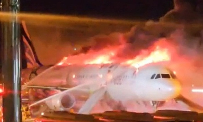 Air Busan Plane with 176 Onboard Catches Fire at South Korea's Gimhae Airport